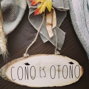 Coño es Otoño Wood Slice Art |  Miami Art |  Cuban